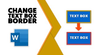 How to Changed Text Box Border in Microsoft Word [upl. by Pulling]