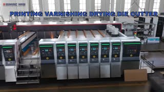 BIMAC HRB 61 print UV varnish and dry paperboard machinery AMAZING FLEXO PRINTING MACHINERY [upl. by Atteynek]