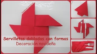 4 formas con servilletas  Fácil  Papel y tela  CelebracionesDecoración [upl. by Chuah]