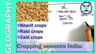 Cropping Seasons of India  Kharif Rabi and Zayad  Cash crops  by TVA [upl. by Greenebaum]