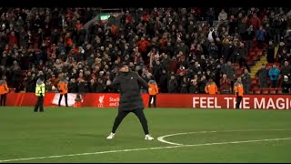 Jurgen Klopp fist pumps  Liverpool 60 Leeds United [upl. by Reich]