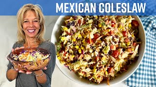 Quick and Easy Southwest Coleslaw Recipe  Kathys Vegan Kitchen [upl. by Thomasine]