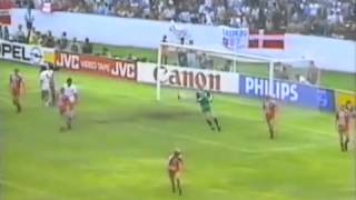 Uruguay 1 Dinamarca 6  Mundial 1986 Partido Completo [upl. by Nomaj]