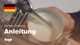 KaffeeTutorials MikroMilchschaum zubereiten wie ein Barista  Sage Appliances DE [upl. by Darell410]