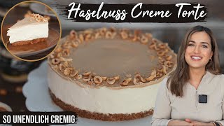 Cremigste HaselnusscremeTorte aus nur 6 Zutaten ohne Gelatine  No Bake Haselnusstorte  so weich [upl. by Eednil670]