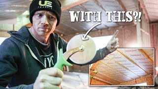 INSULATING THE PITCHED ROOF  How memory foam and a pizza cutter made life easier [upl. by Gayle]