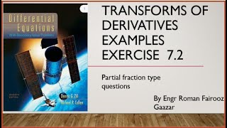 Laplace Transform Transform of derivatives examples 72 differential equation by Dennis G Zill [upl. by Cappello]