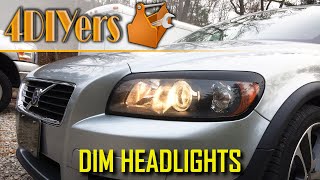 How to Solve Dim Headlights on a Volvo C30 S40 V50 C70 [upl. by Alyehc]