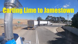 4900 western star A double road train carting Lime to Jamestown [upl. by Noda843]