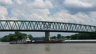 Marietta Ohio  Ohio River Barge  JP Snyder Steam Tow Boat  Valley Gem Sternwheeler [upl. by Brahear454]