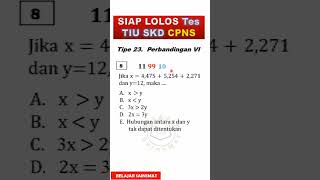 Soal Tipe 23 No 8 TES TIU CPNS PERBANDINGAN VI Shorts [upl. by Abagail]