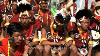 Naga men and women decked up in their tribal best ready to put on a show [upl. by Farrow121]