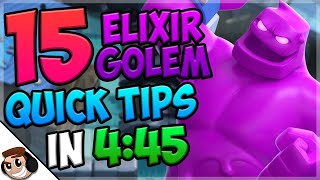 15 QUICK Tips About Elixir Golem😈 Clash Royale [upl. by Nilat]