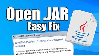 How to open Java files in Windows  Run JAR Files [upl. by Kaela391]