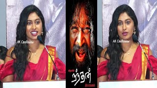 Gorgeous Actress quotSuruthi Periyasamyquot Speech  Nandhan Audio Launch  Sasikumar  Samuthirakani [upl. by Ahserkal396]