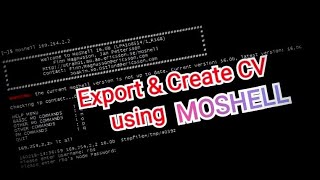 Ericsson baseband export backup CV and create CV using moshell [upl. by Erimahs]