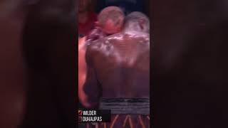 Wilder working on the inside hurts Duhaupas with a right uppercut deontaywilder duhaupas boxing [upl. by Monia429]