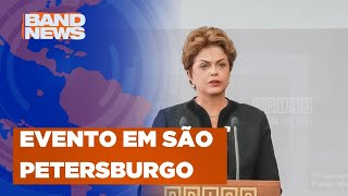 Dilma Rousseff discursa em evento do Brics na Rússia  BandNews TV [upl. by Aihsekram]