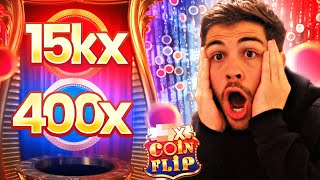 WORLDS LARGEST MULTIPLIER ON CRAZY COIN FLIP 15000X [upl. by Bridgid]