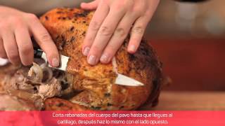 Como Cortar y Rebanar un Pavo  Que Rica Vida [upl. by Stoughton368]