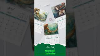 2025 Fantasy Mermaid Art Wall Calendar Planner [upl. by Eenhat736]