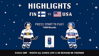 Highlights  Finland vs USA  2022 IIHFWorlds [upl. by Redlac]