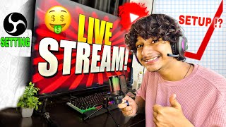 Im Live Streaming Like a PRO with THIS Setup HINDI With OBS Easily [upl. by Lubba]