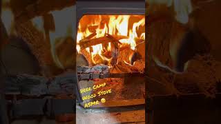 Wood Stove at Deer Camp ASMR Off Grid shorts woodstove camping campfire offgrid deercamp [upl. by Aisatnaf513]