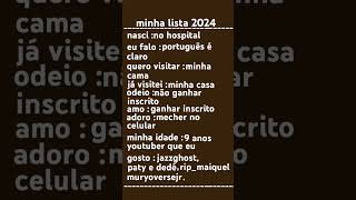 minha lista 2024 [upl. by Ys]