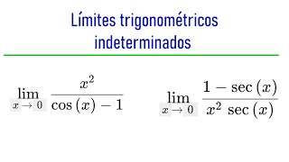 Límites trigonométricos indeterminados [upl. by Mcdougall49]