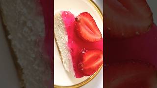 Cheesecake with strawberries 🍓 food delish recipe cooking [upl. by Neelehtak]