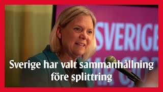 LIVE Magdalena Andersson talar på Socialdemokraternas EUvalvaka 2024 [upl. by Kifar429]