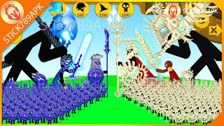 FINAL BOSS ICE XIPHOS SPEAROS VS MEGA GIANT BOSS BONE XIPHOS  Stick War Legacy Mod  Stick789Apk [upl. by Reaht]