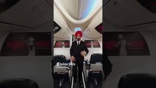 India Tour With Captain Diljit 💙 ❤ 😍 funny aviation billionarefacts diljitdosanjh [upl. by Baxy]