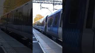 Scotrail class 385 Departing Linlithgow scotrail train trainspotting shorts like subscribe [upl. by Ydahs580]