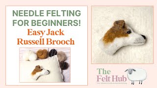 How To Needle Felt Animals  DIY Felted Brooch [upl. by Avan]