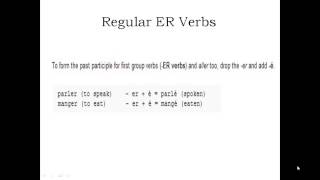 Passé Composé with Avoir  Regular Verbs [upl. by Thomasine]