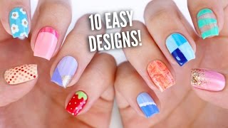 10 Easy Nail Art Designs for Beginners The Ultimate Guide 4 [upl. by Airdnaz]