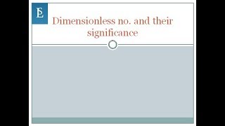 Dimensionless no and their significance [upl. by Neva]