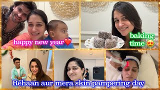 New Year ki shuruwaat with what I love❤️ Baked Lamingtons  Most amazing face treatment 😍 [upl. by Lovel]