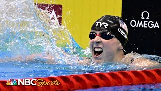 Katie Ledecky ties Michael Phelps with yet another dominant 1500m World Title  NBC Sports [upl. by Rema]