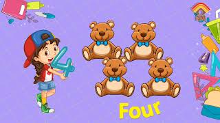 Counting 1 To 10 With Objects Preschool Learning  Number Spell [upl. by Lanita]