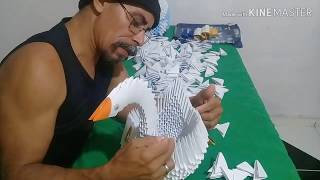 CISNE DE PAPEL ORIGAMI como fazer [upl. by Whitcher657]