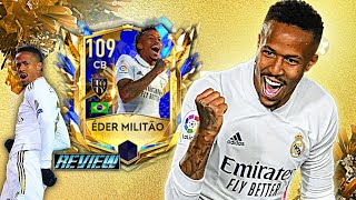 109 RATED UTOTY EDER MILITAO REVIEW • FIFA MOBILE 22 [upl. by Adda]