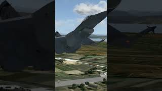 Falcon BMS 437  F16 perfoms High Alpha Pass over Araxos Air base [upl. by Ehtiaf]