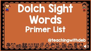 Learn to Read Primer Dolch Sight Words [upl. by Washburn]