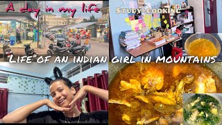 A day in my life🎀 making food🍔with me study vlog📖 skincare live in mountains 🏔️  pasighat A P [upl. by Major176]