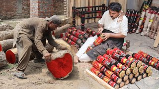 Wooden Furniture Manufacturing Process In Old Factory  Red Wood Turning Skills [upl. by Htrahddis]