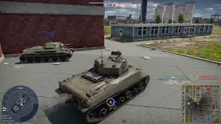 Sherman Tank Captures Point in Battle For Port  War Thunder [upl. by Eilujna318]