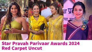 Star Pravah Parivaar Puraskar 2024  Red Carpet Varsha Usgaonkar Samruddhi Kelkar Girija Prabhu [upl. by Wolford]